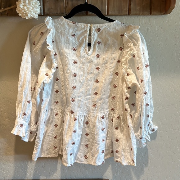 Cotton bohemian ruffled shirt - Picture 3 of 6